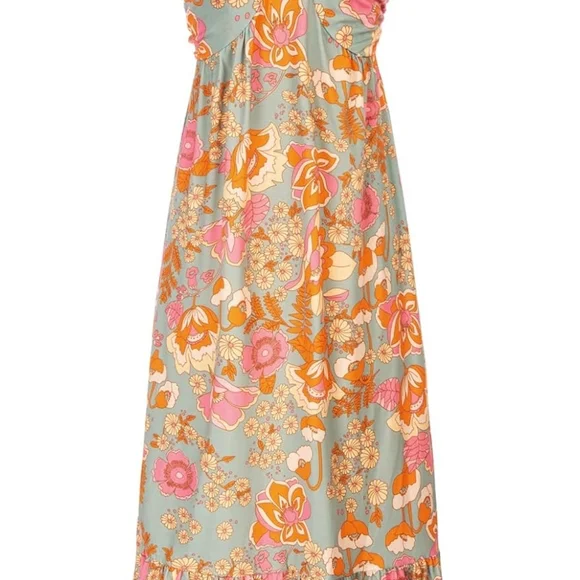 Grace Karin Floral Halter Maxi Dress - Multicolor - Picture 5 of 5